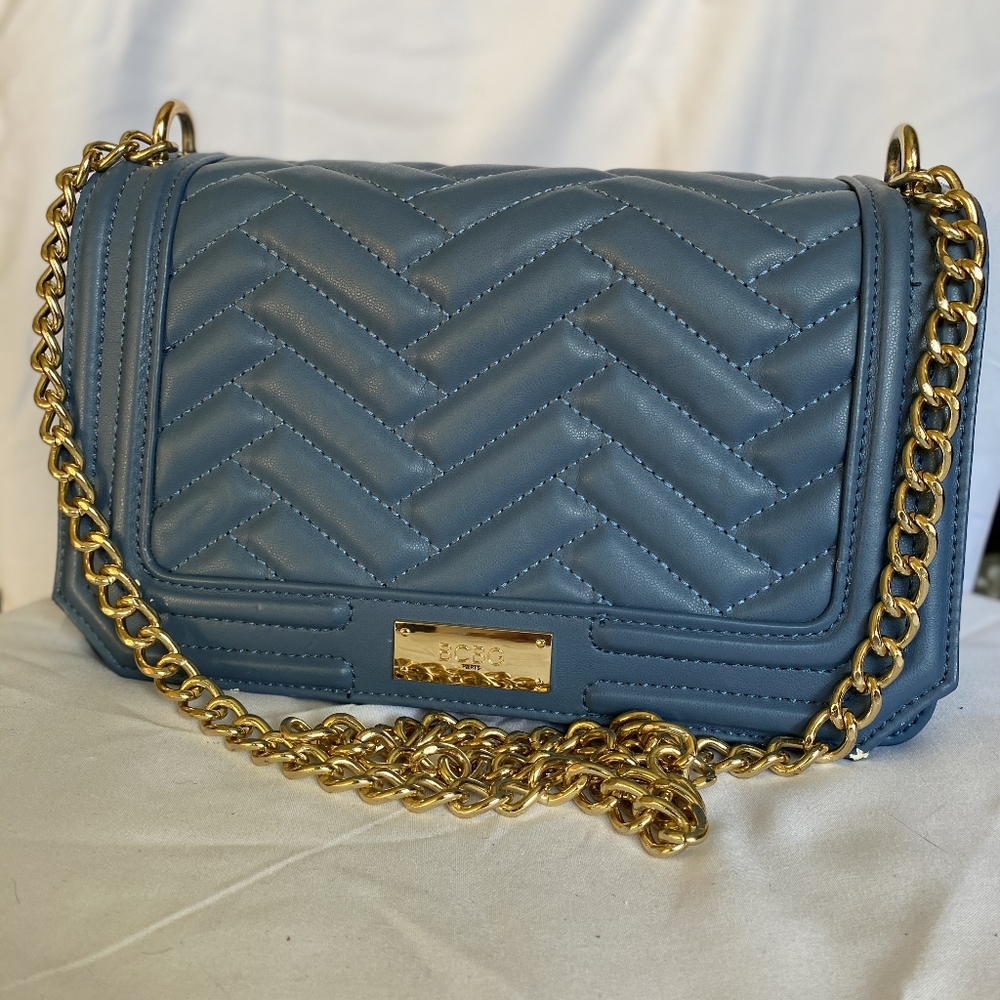 BCBG Navy Blue Paris Quilted Cross Body